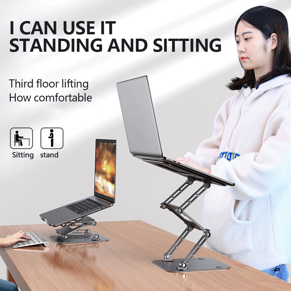 New Foldable Laptop Stand 3 Layer Adjustable Height Metal Notebook Stand Tablet Stand for Laptops/tablets/mobile Phones Eagle Beacon