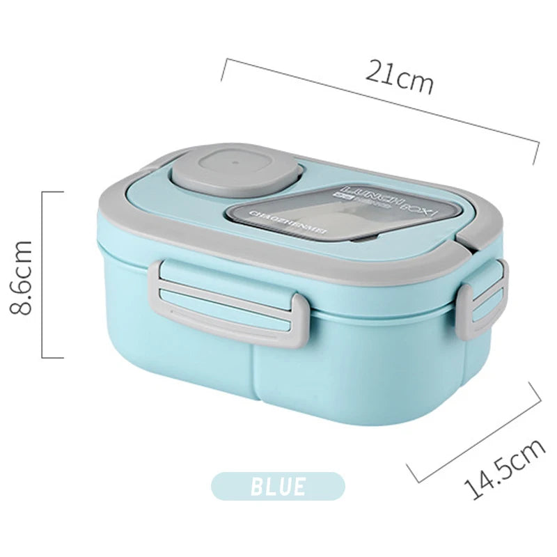 Portable Lunch Box Compartment Wheat Straw Bento Carrying Handle Box Reusable Tableware Containers Meal Snack Food Containers Eagle Aerie