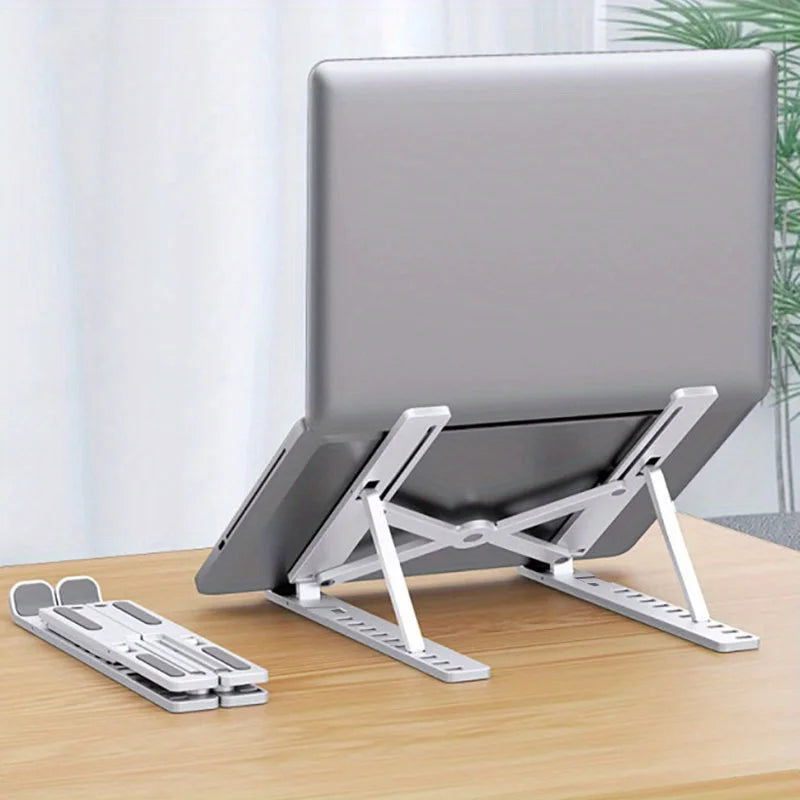 Portable Laptop Stand  Foldable ABS Material, Adjustable Desktop Height, Heat Dissipation, Laptop Stand, Storage Rack laptop arm Eagle Beacon
