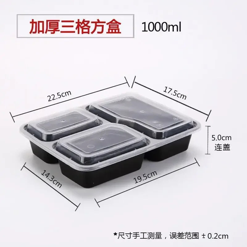 Plastic Reusable Bento Box Meal Storage Food Prep Lunch Box 1/2/3 Compartment Reusable Microwavable Containers Home Lunchbox Eagle Aerie