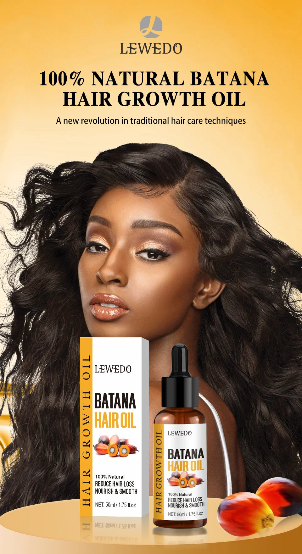 Hair Growth Batana Oil Serum Fast Growing Hair Essential Oil Beauty Hair Care Anti-Hair Loss Essence Natural Repair Damaged Hair Eagle Beacon