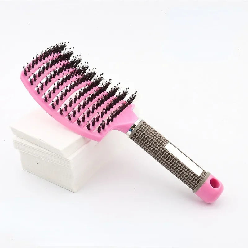 Hair Brush Scalp Massage Comb Hairbrush Bristle&Nylon Women Wet Curly Detangle Hair Brush for Salon Hairdressing Styling Tools Eagle Beacon