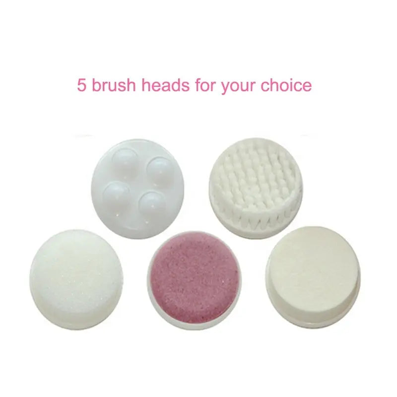 Electric Facial Cleaner 5 IN 1 Face Cleansing Brush Wash Machine Spa Skin Care Massager Blackhead Cleaning Facial Cleanser Tools Eagle Beacon