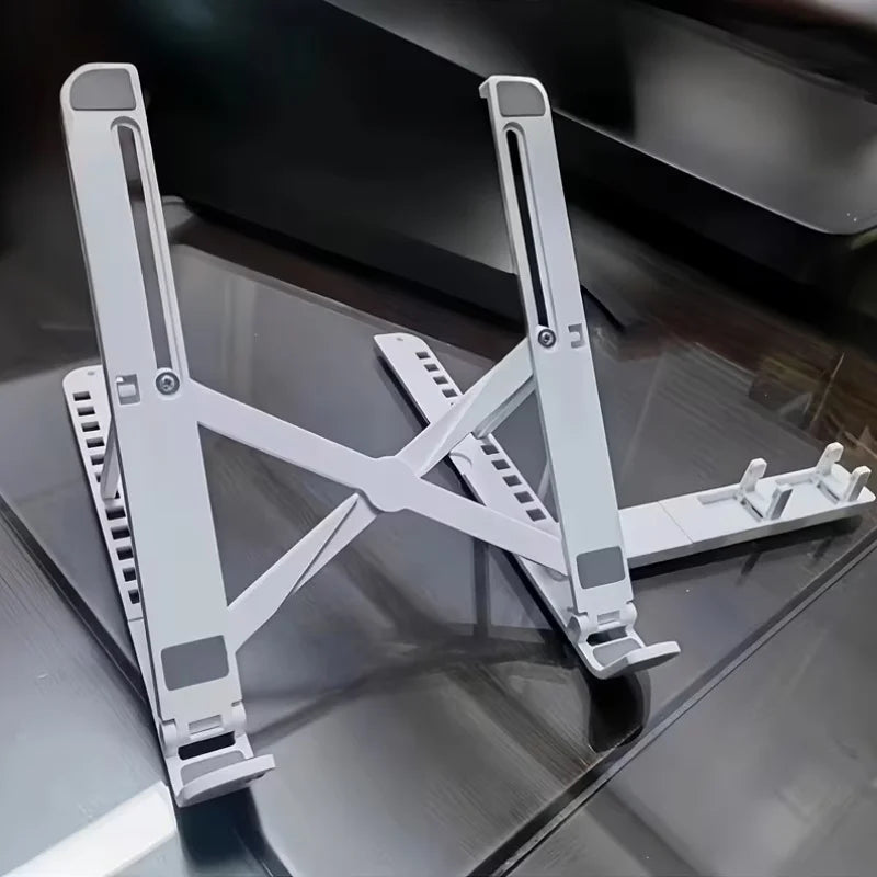 Adjustable, Foldable, Portable Laptop Stand Designed for Heat Dissipation, Slip Resistance, and Storage Eagle Beacon