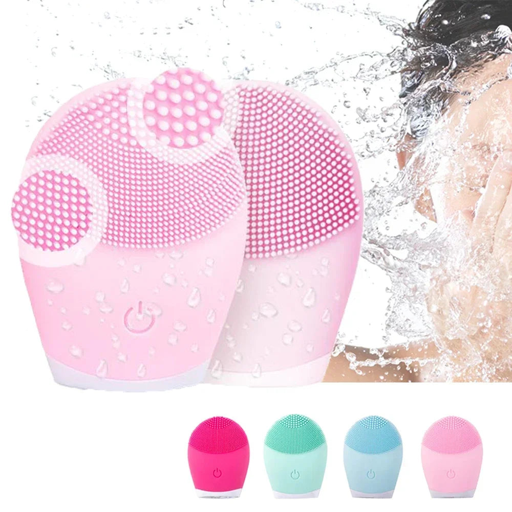 Electric Facial Cleansing Brush Face Skin Care Tools Waterproof Silicone Sonic Cleanser Facial Eagle Beacon