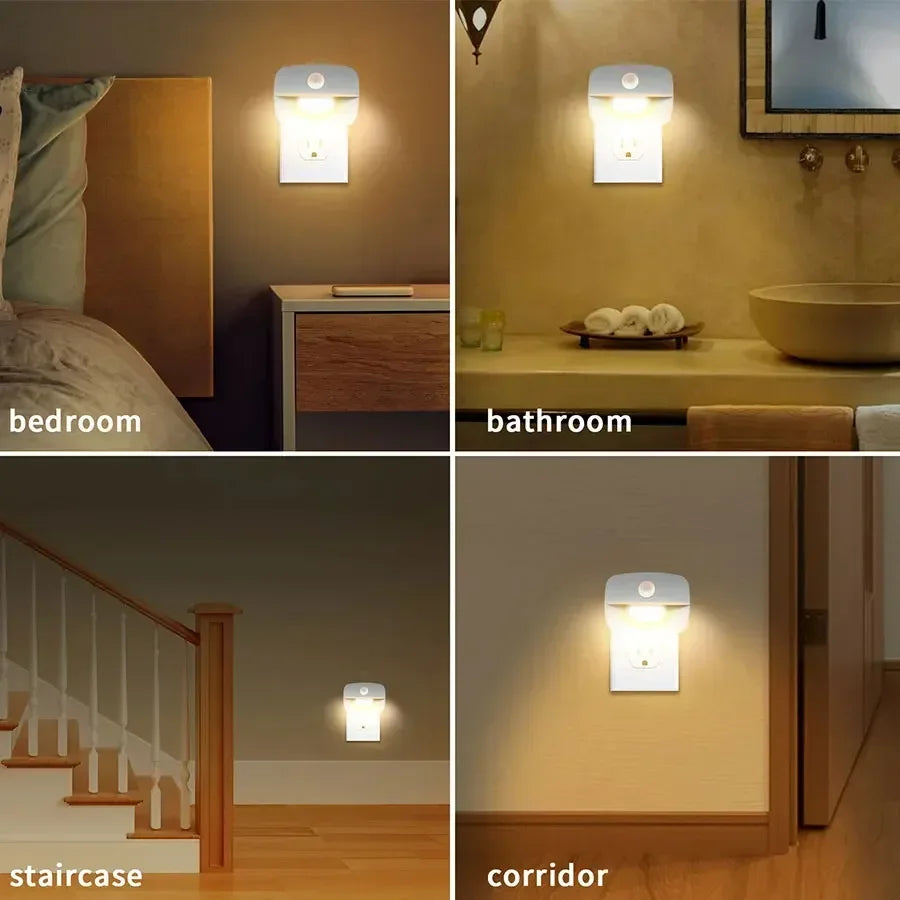 Motion Sensor Light LED Night Lights EU US Plug Lamps PIR Human Induction Lamp Nightlights For Bedroom Decor Hallway Stairs Lamp Eagle Beacon