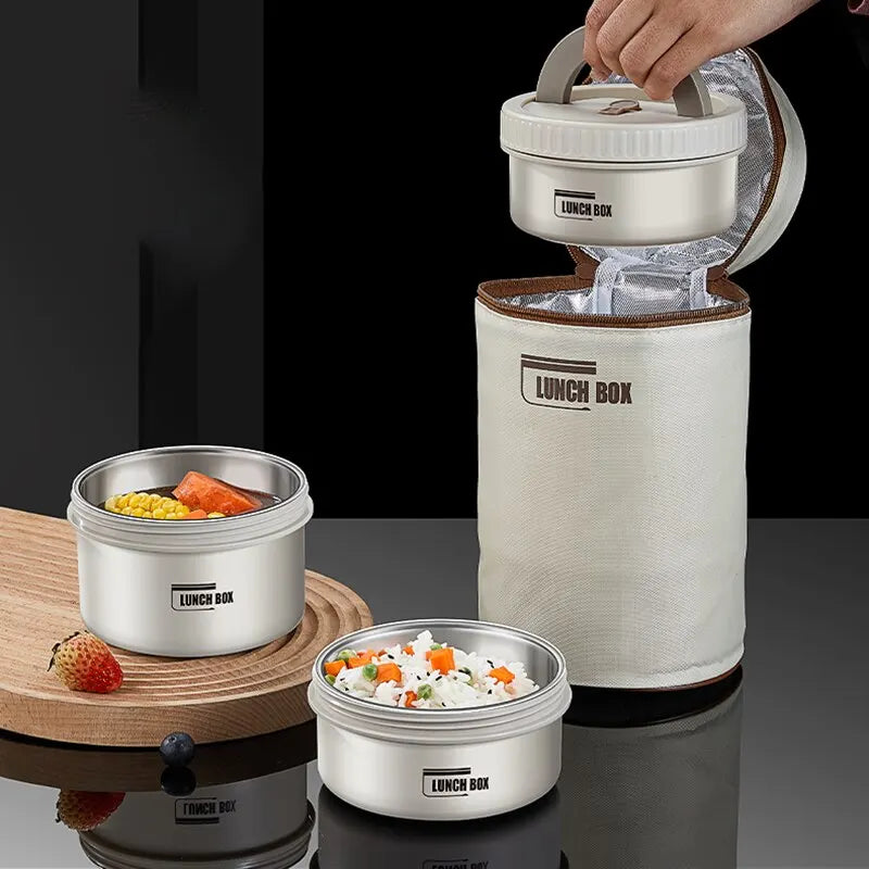 Lunch Box Portable Insulated Lunch Container Set Stackable Bento Stainless Steel Lunch Container Eagle Aerie