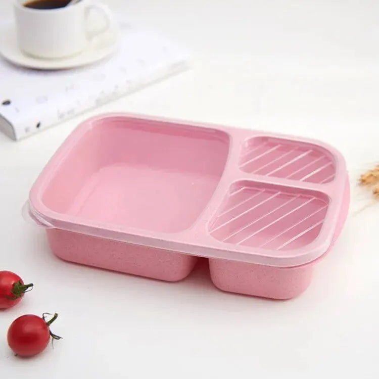 Wheat Straw Lunch Box Divided Into Compartments Insulated Lunch Box With Lid Square Lunch Box Portable Lunch Box Eagle Aerie