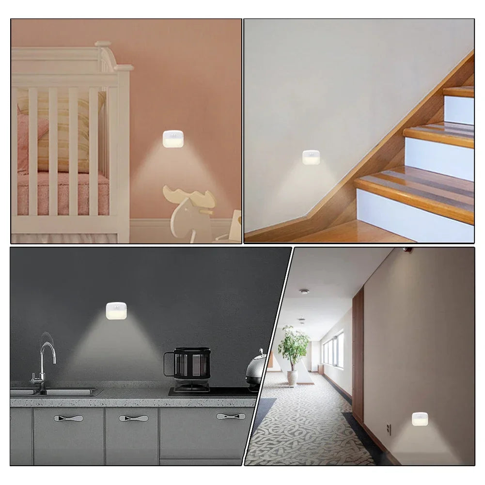 Motion Sensor Smart Led Night Light, Square Lens Eye Protection Bedside Lamp,for Wardrobe,Living Room,Bedroom,Staircase,Camping Eagle Beacon