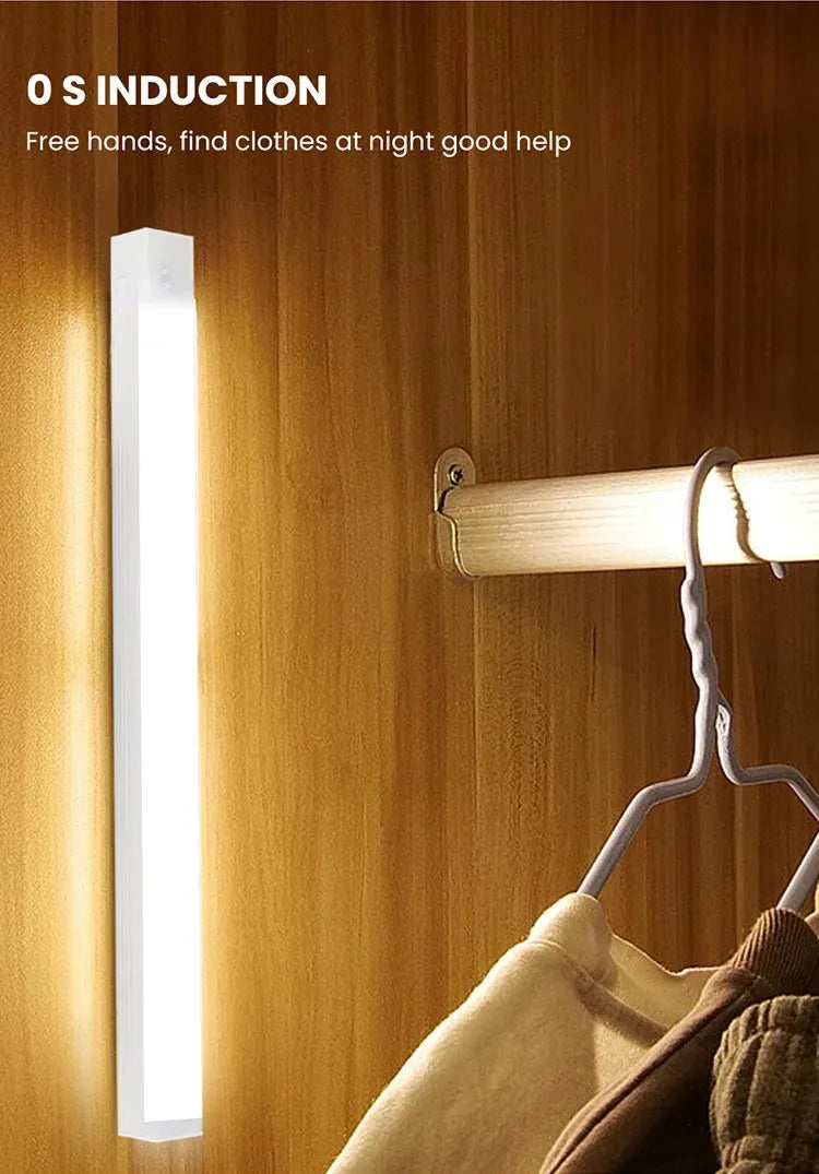 Motion Sensor Lamp Night Light Wireless LED USB Type C Rechargeable Lamp for Kitchen Cabinet Bedroom Wardrobe Staircase Lighting Eagle Beacon