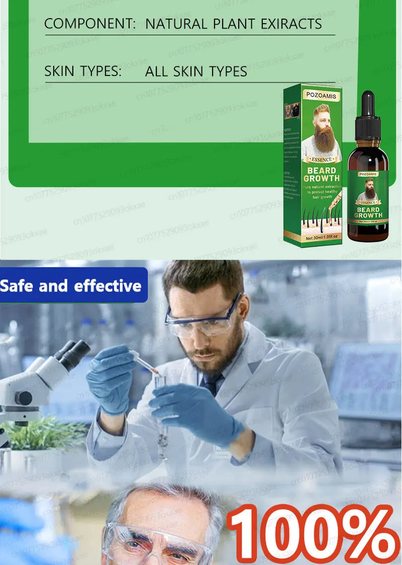 The most effective beard growth essence in 2025, grow a thick beard in 7 days. Chest hair, leg hair, beard and hair growth Eagle Beacon