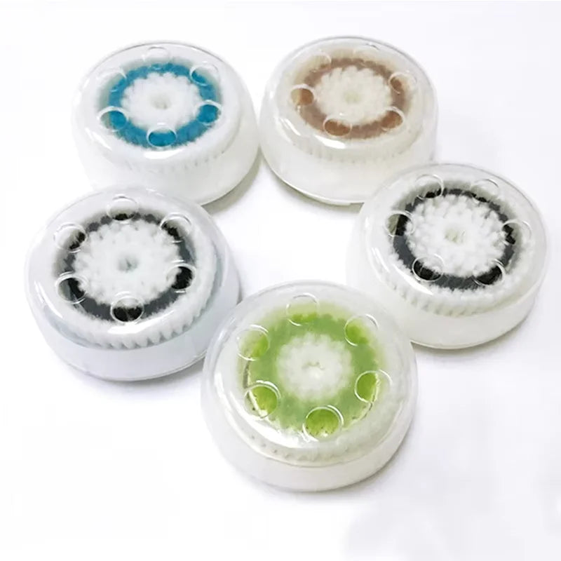 Facial Cleansing Brush Heads Daily Deep Cleaning Pores Sensitive Skin Soft Exfoliating Silicone Face Brush Heads Skin Care Tools Eagle Beacon