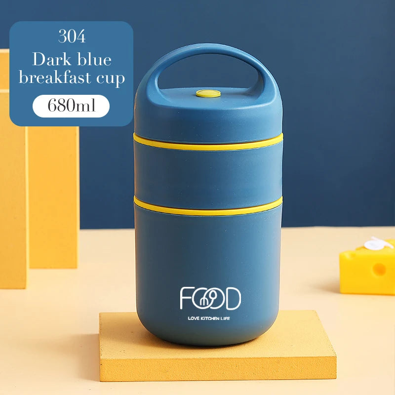 Lunch Boxes Lunch Bag 304 Stainless Steel Lunch Box For Kids Lunch Bags  Portable Folding Spoon Lunch Box Kids Thermal Bento Box Eagle Aerie