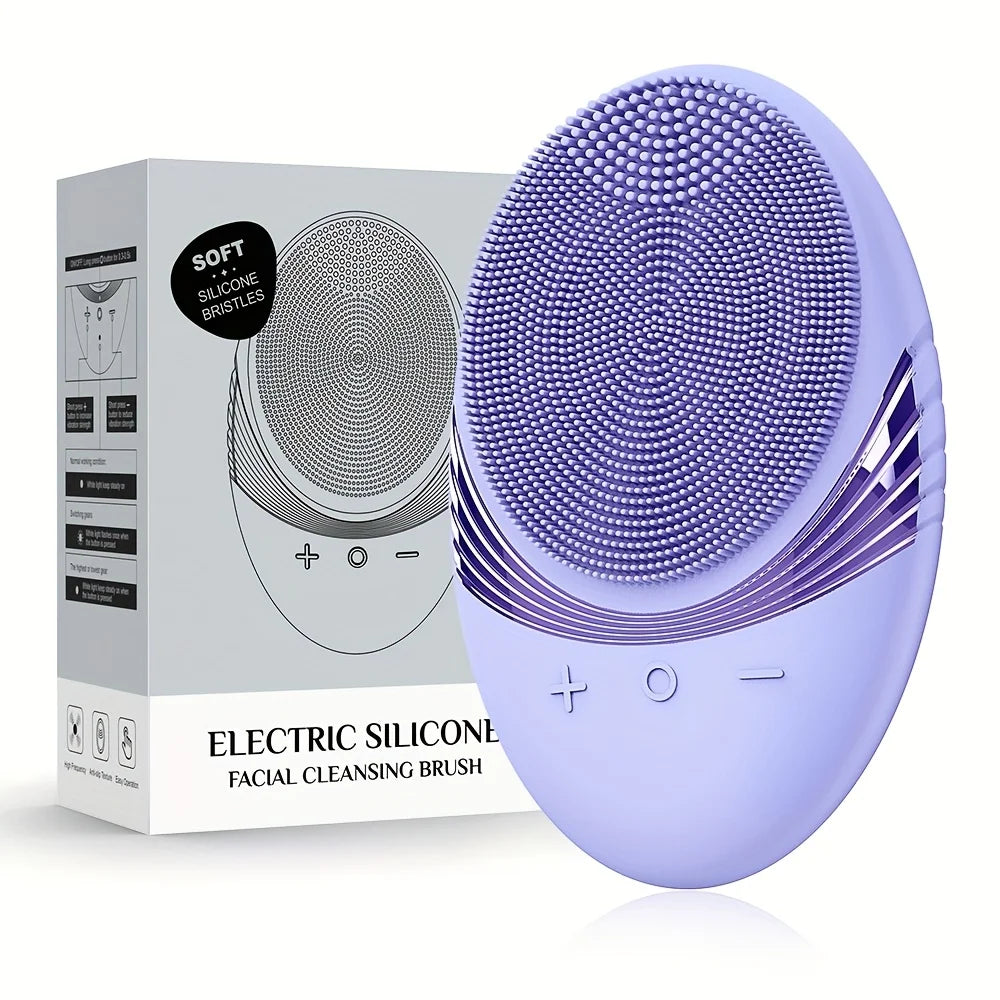 High-Quality, Ultra-Thin Electric Facial Cleansing Brush with a Built-In Battery, USB Charging, Five Power Modes, Gentle Cleani Eagle Beacon