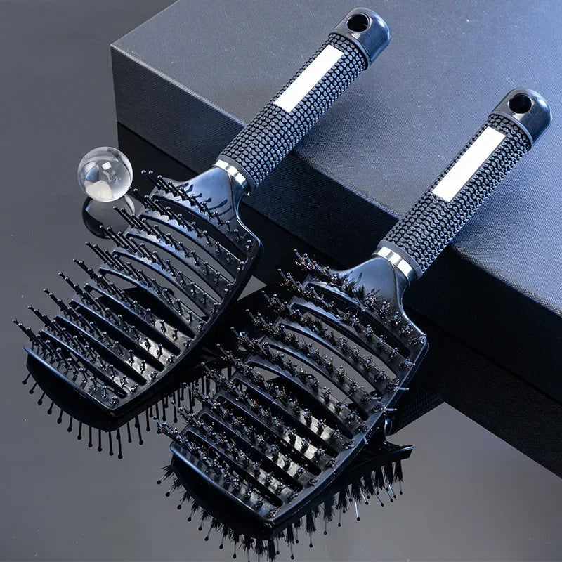 Hair Brush Scalp Massage Comb Hairbrush Bristle&Nylon Women Wet Curly Detangle Hair Brush for Salon Hairdressing Styling Tools Eagle Beacon