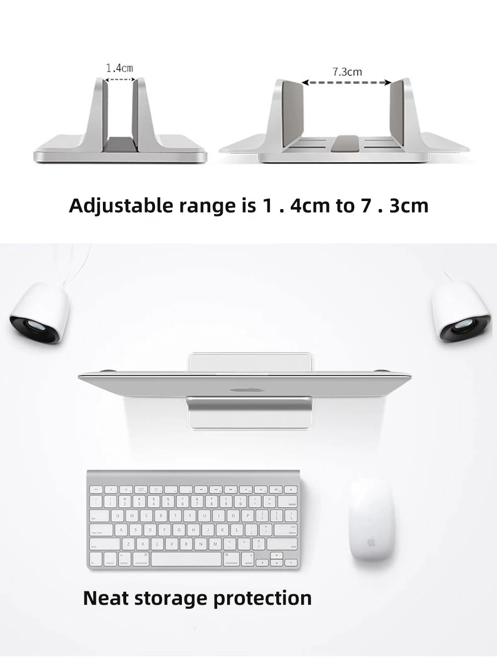 Vertical Laptop Stand Holder Foldable Aluminum Notebook Stand Laptop Tablet Stand Support For Macbook Air Pro PC 13-17 inch Eagle Beacon
