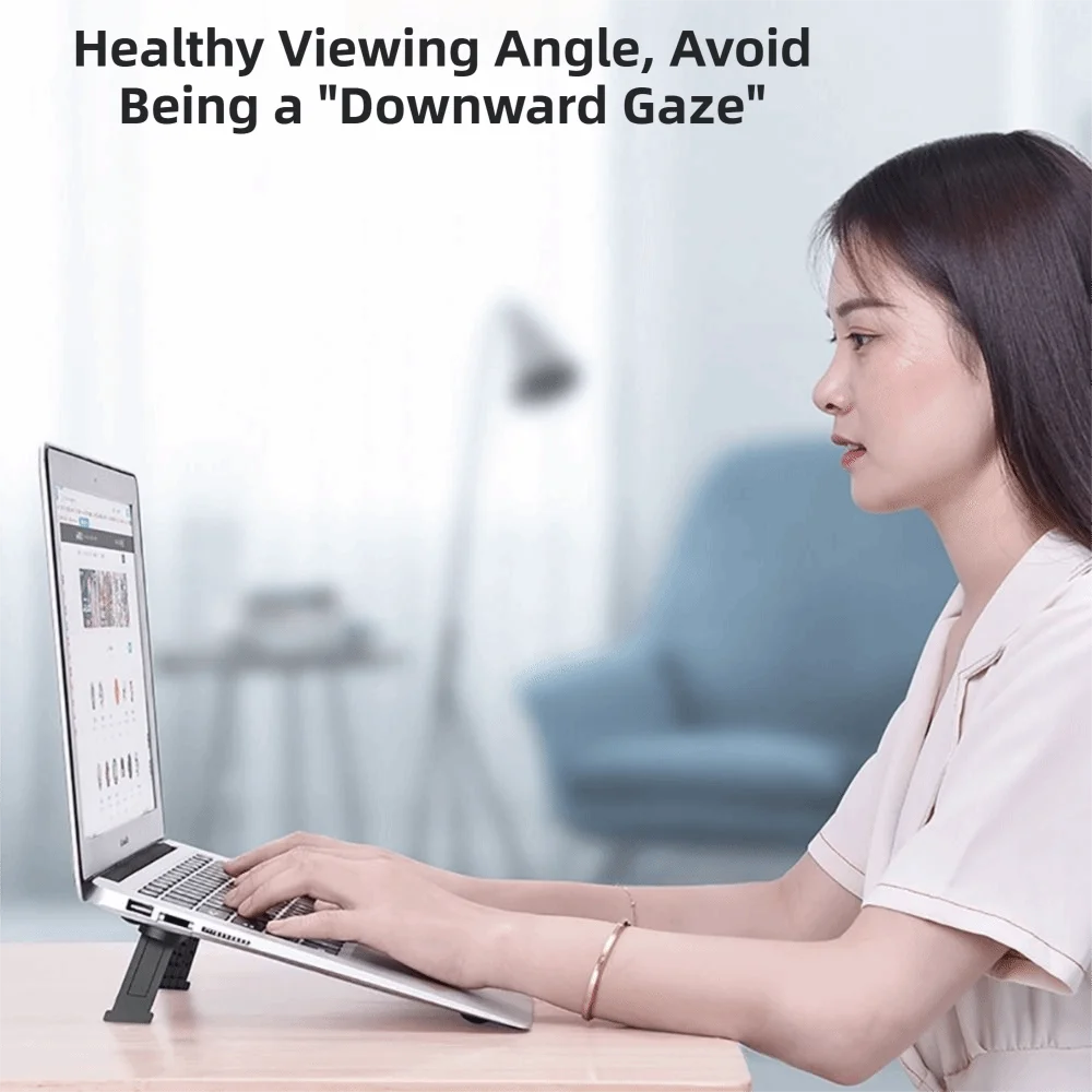 Foldable Design Laptop Stand Height-Adjustable Portable Notebook Stand Heat Dissipation Lightweight Cooling Bracket Study Use Eagle Beacon