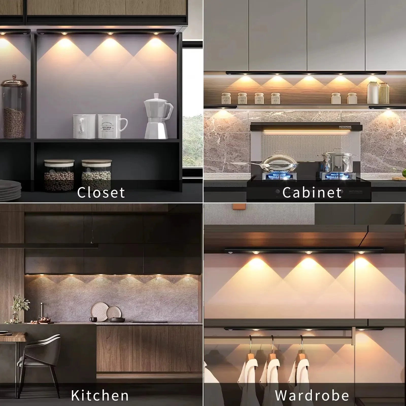 Motion Sensor Light LED Sensor Lamp Wireless Ultra Thin USB LED For Kitchen Cabinet Bedroom Wardrobe Indoor Lighting Night Light Eagle Beacon