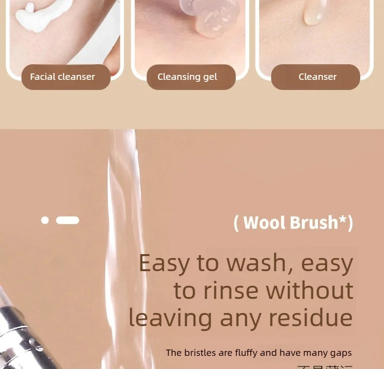 Facial Cleanser Brush Soft Face Massage Fan Wash Brush Pore Cleanning Exfoliating Beauty Face Mask Brush Portable Skin Care Tool Eagle Beacon