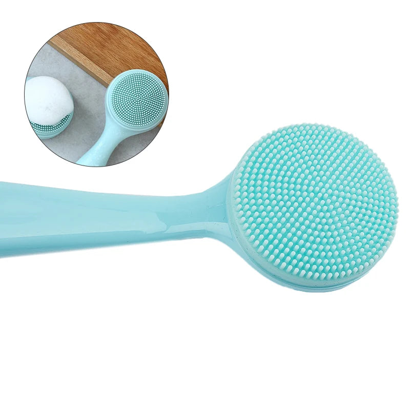 Double Sided Silicone Facial Cleanser Brush Soft Hair Face Massage Wash Brush Blackhead Remover Portable Skin Care Tool Eagle Beacon