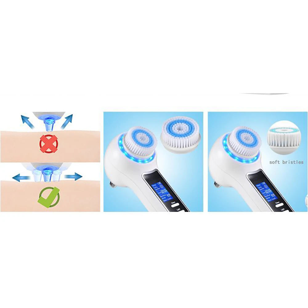 Facial Washer Exfoliator, Electric Facial Rotating Brush for Exfoliation, Massage and Deep Cleansing Eagle Beacon