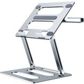Oatsbasf Foldable Laptop Stand for Desk with Hidden Phone Stand For MacBook Pro Air Hp Tablet Adjustable Height Notebook Holder Eagle Beacon