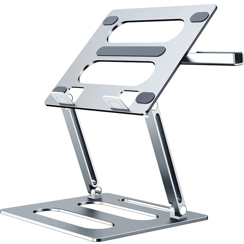 Oatsbasf Foldable Laptop Stand for Desk with Hidden Phone Stand For MacBook Pro Air Hp Tablet Adjustable Height Notebook Holder Eagle Beacon