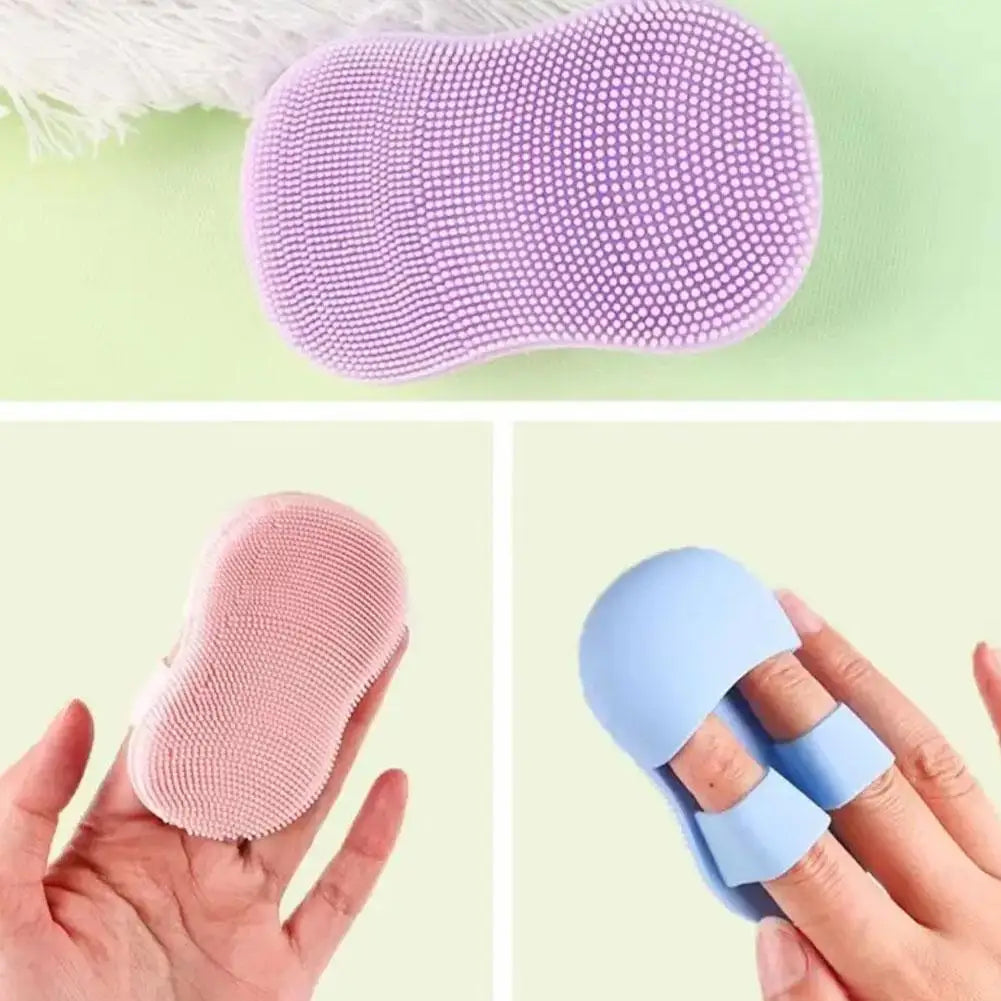 Face Scrubber Mini Facial Brush Silicone Wash Exfoliator Finger Glove Pads Handheld Cleansing Brushes Tool Skin Care Deep Clean Eagle Beacon