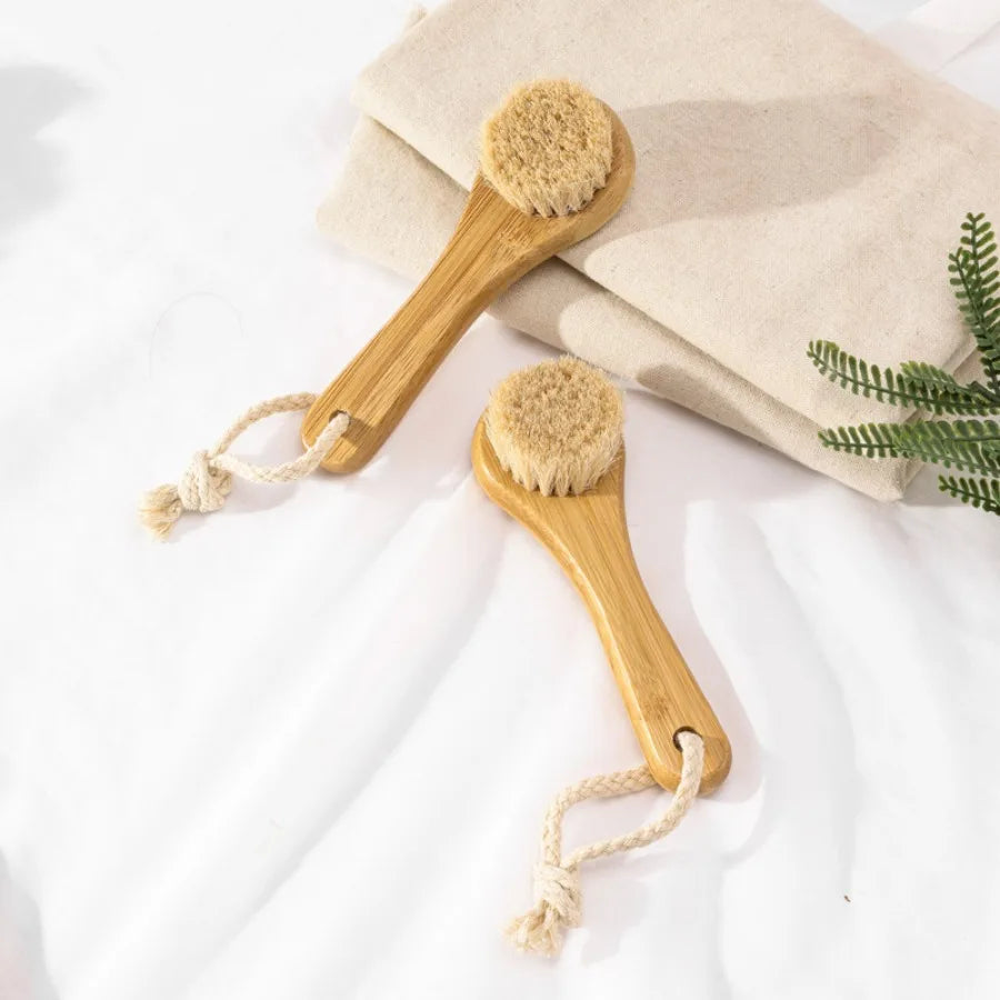 Facial Cleansing Brush, Wooden Face Brush for Exfoliating and Pore Cleansing, Reveal Smooth and Radiant Skin Eagle Beacon