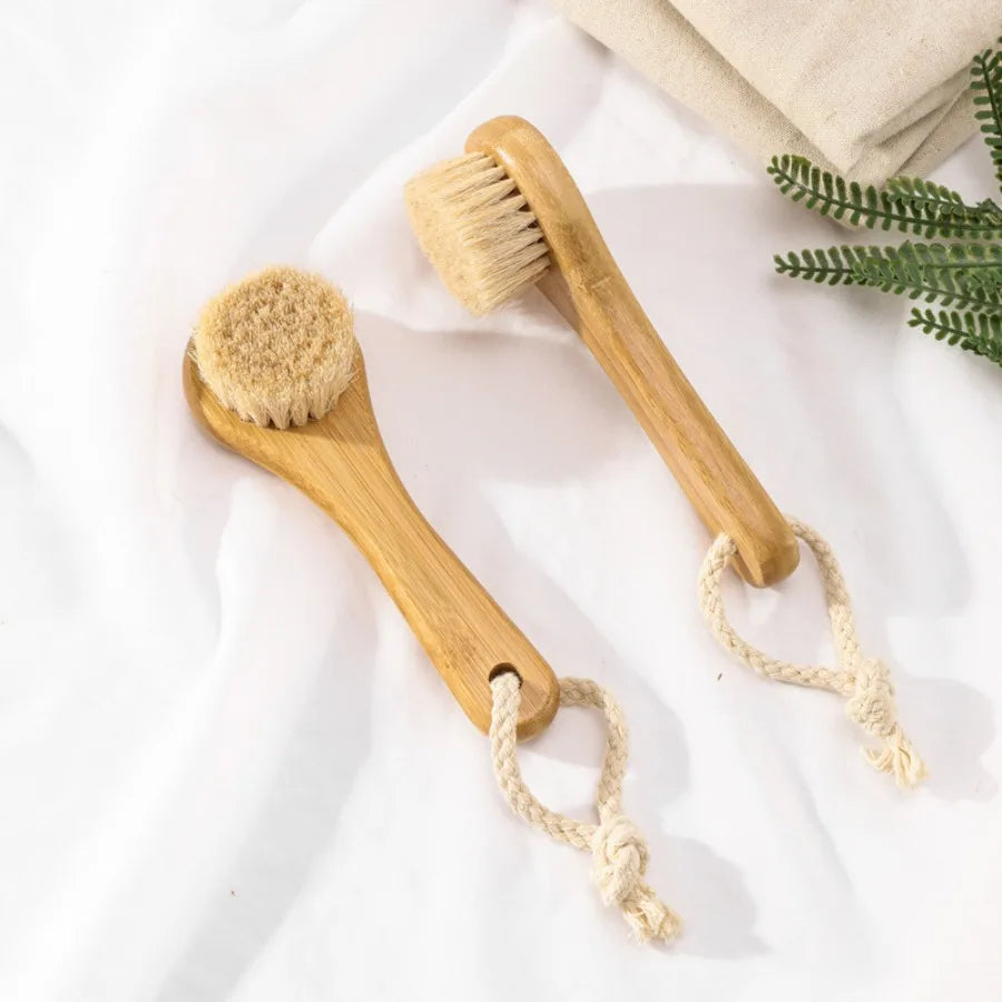 Facial Cleansing Brush, Wooden Face Brush for Exfoliating and Pore Cleansing, Reveal Smooth and Radiant Skin Eagle Beacon