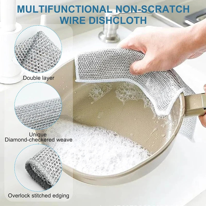 10 piece set of cleaning cloth, metal wire, kitchen sink, towels, dishwashing cleaning tools Eagle Aerie