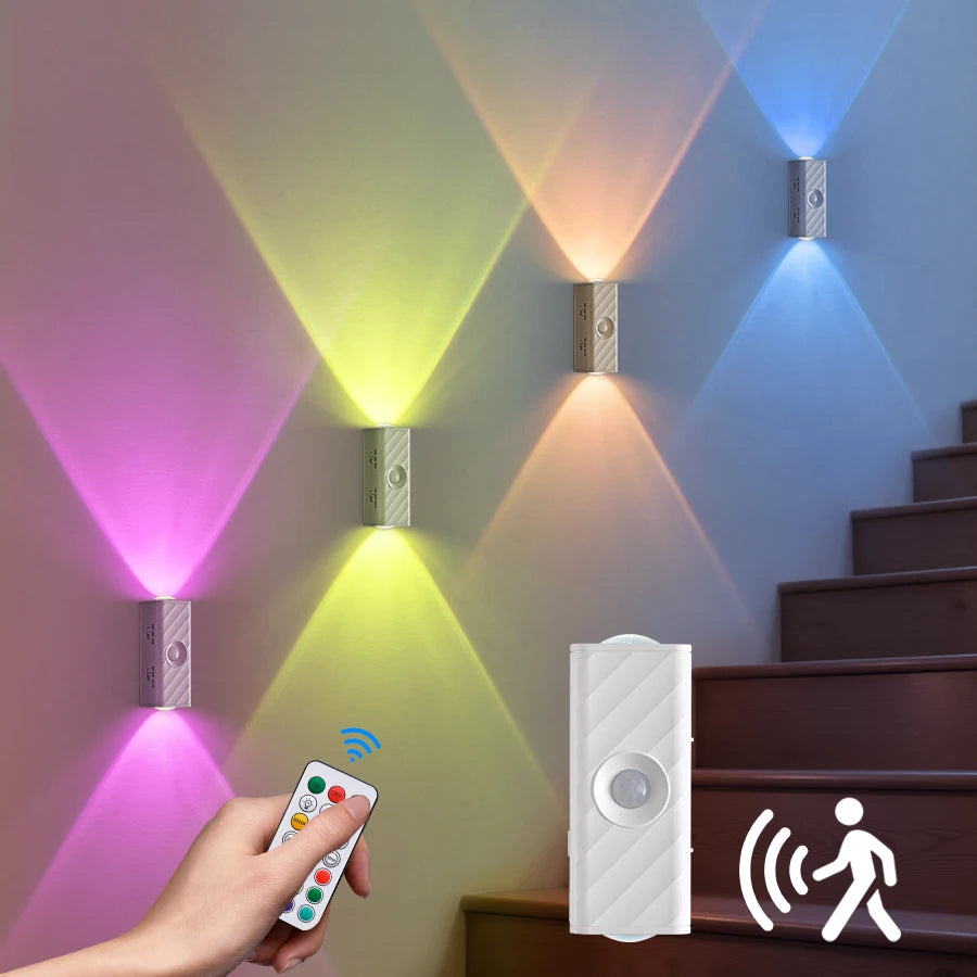 Motion Sensor LED Night Light with Remote Controller Magnetic Wall Lamp for Kitchen Stairs Wardrobe Corridor Bedroom Decor Eagle Beacon
