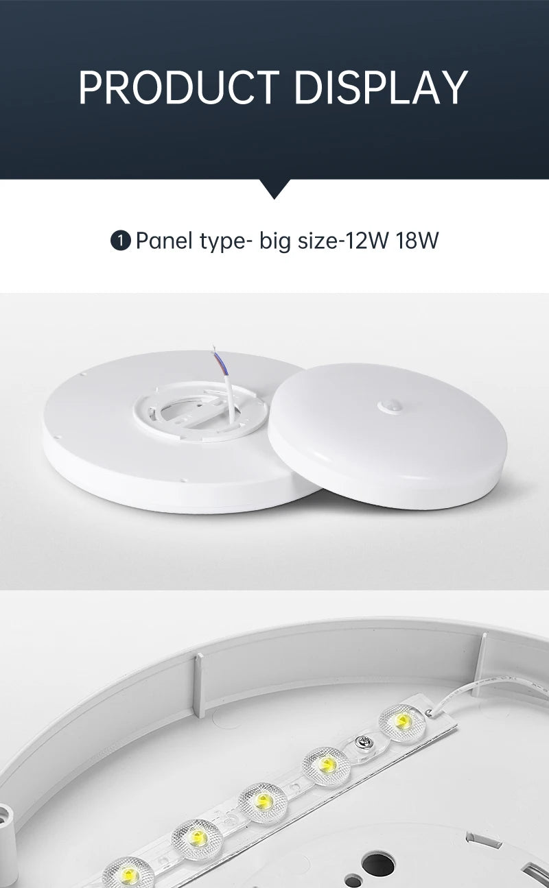 Motion Sensor Ceiling Light Modern Smart Sensor LED Lamp Human Infrared Sensing Lamp Indoor for Garage Corridor Lighting Fixture Eagle Beacon