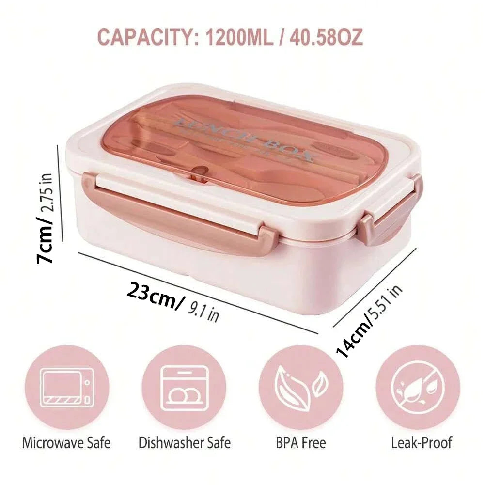 Bento Box Adult Lunch Box, Containers For Adults Men Women With 4 Compartments, Lunchable Food Container Back To School Eagle Aerie