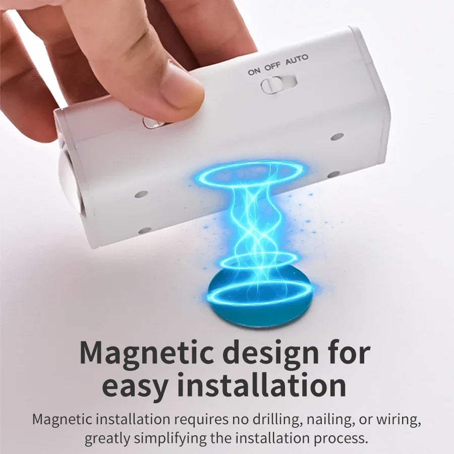 Motion Sensor LED Night Light Up and Down Glowing Remote Control Magnetic Wall Lamp for Kitchen Stairs Corridor Bedroom Decor Eagle Beacon
