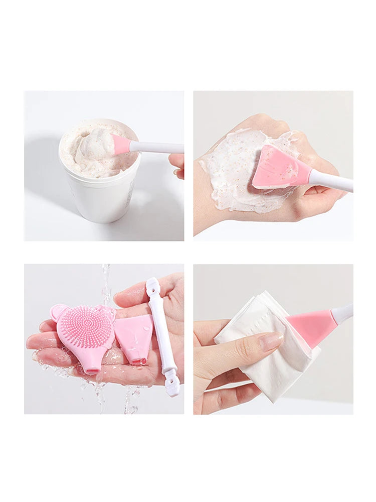 Cleansing Brush 2 In 1 Silicone Mask Brush And Facial Cleaning Brush Are Used For Exfoliation, Massage, Makeup Removal Skin Care Eagle Beacon