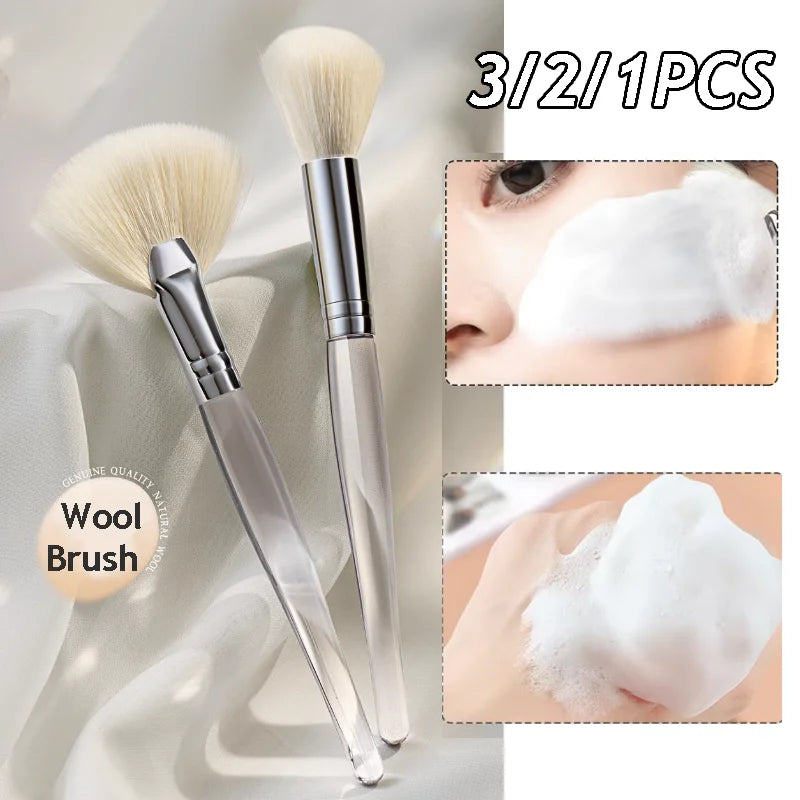 Facial Cleanser Brush Soft Face Massage Fan Wash Brush Pore Cleanning Exfoliating Beauty Face Mask Brush Portable Skin Care Tool Eagle Beacon