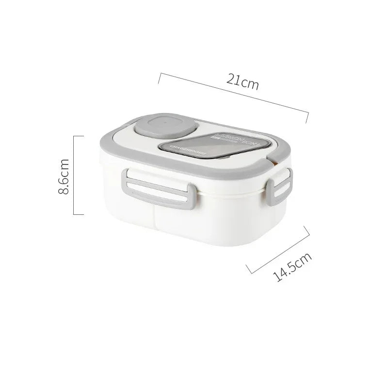 1200ML Portable Lunch Box Reusable Double Layer Compartment Bento Box Carrying Handle Outdoor Camping Meal Snack Food Containers Eagle Aerie