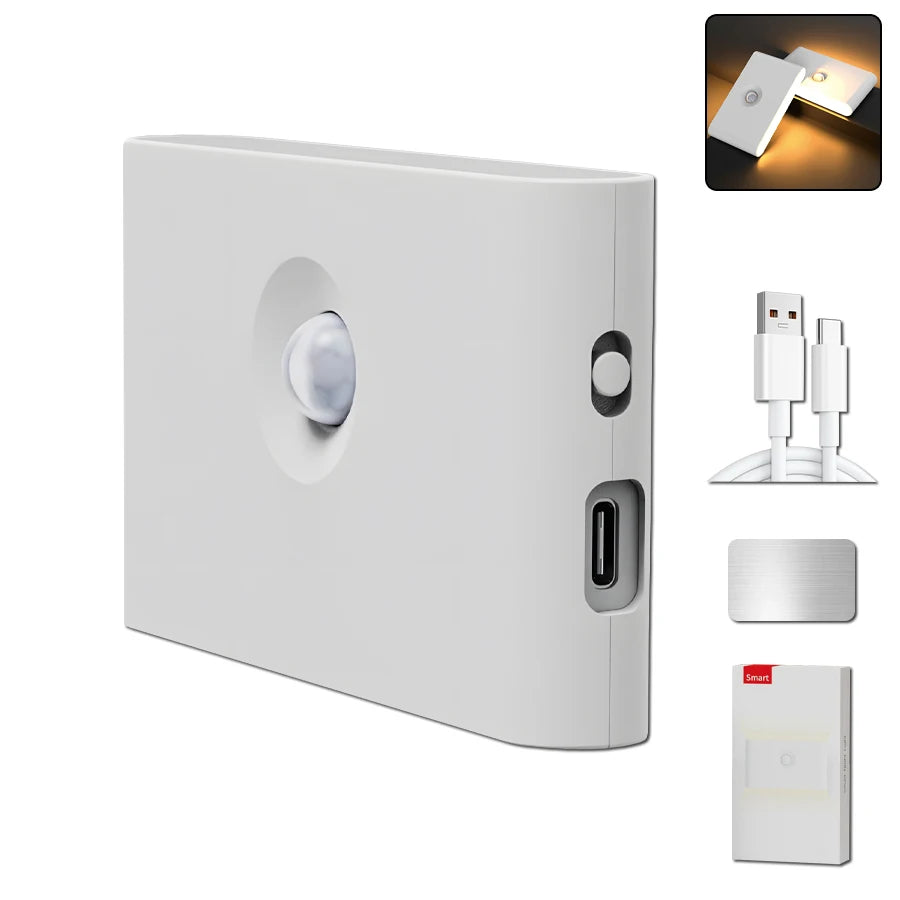 Motion Sensor Smart Led Night Light, Square Lens Eye Protection Bedside Lamp,for Wardrobe,Living Room,Bedroom,Staircase,Camping Eagle Beacon