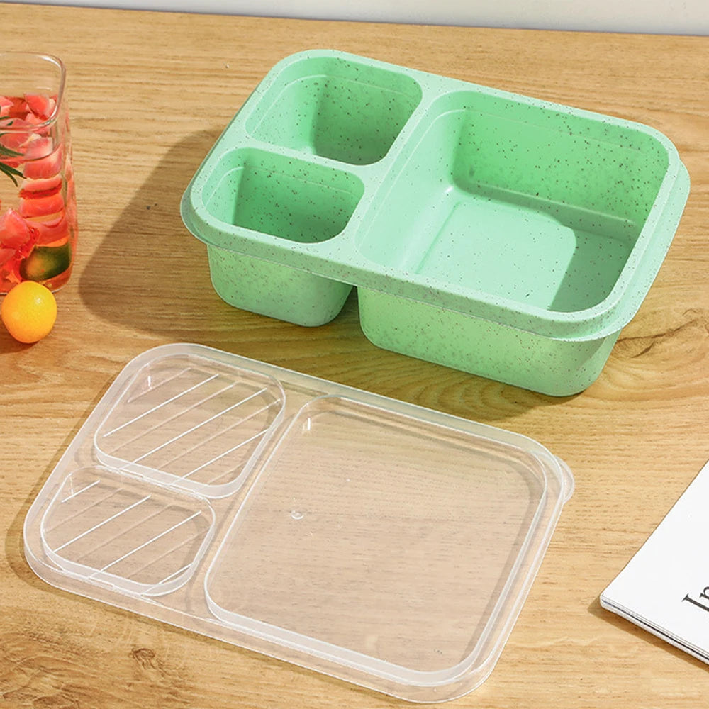 1 Bento Box Lunch Box for Kids and Adults Reusable Food Storage Container 3 Compartment Lunch Box for School Work and Travel Eagle Aerie