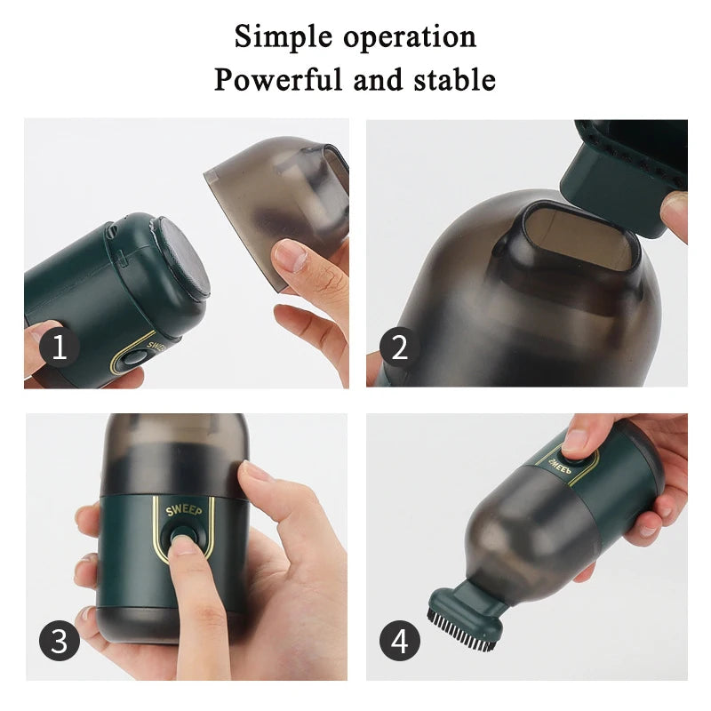 Mini Vacuum Cleaner Portable Wireless Power Usb Charging Car Home Computer Office Sweeping Machine Desktop Dust Eagle Beacon
