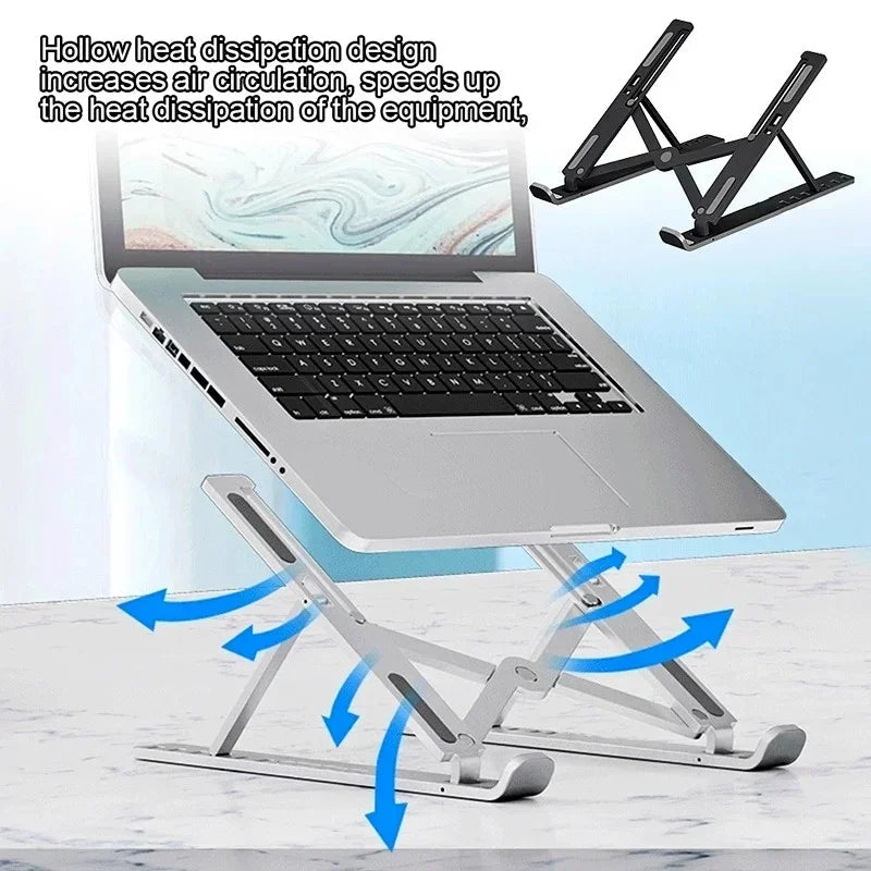 Portable Laptop Stand Foldable Support Base Notebook Stand For Computer Laptop Holder Cooling Pad Riser Macbook Stand  Laptop Eagle Beacon
