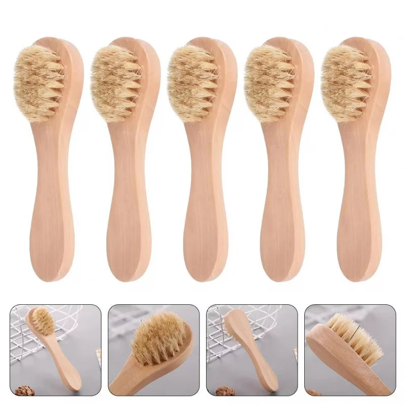 1/3/5Pcs Cleansing Face Brush Wooden Animal Hair Facial Deep Cleansing Massage Care Tool Face Washing Product Skin Care Brush Eagle Beacon