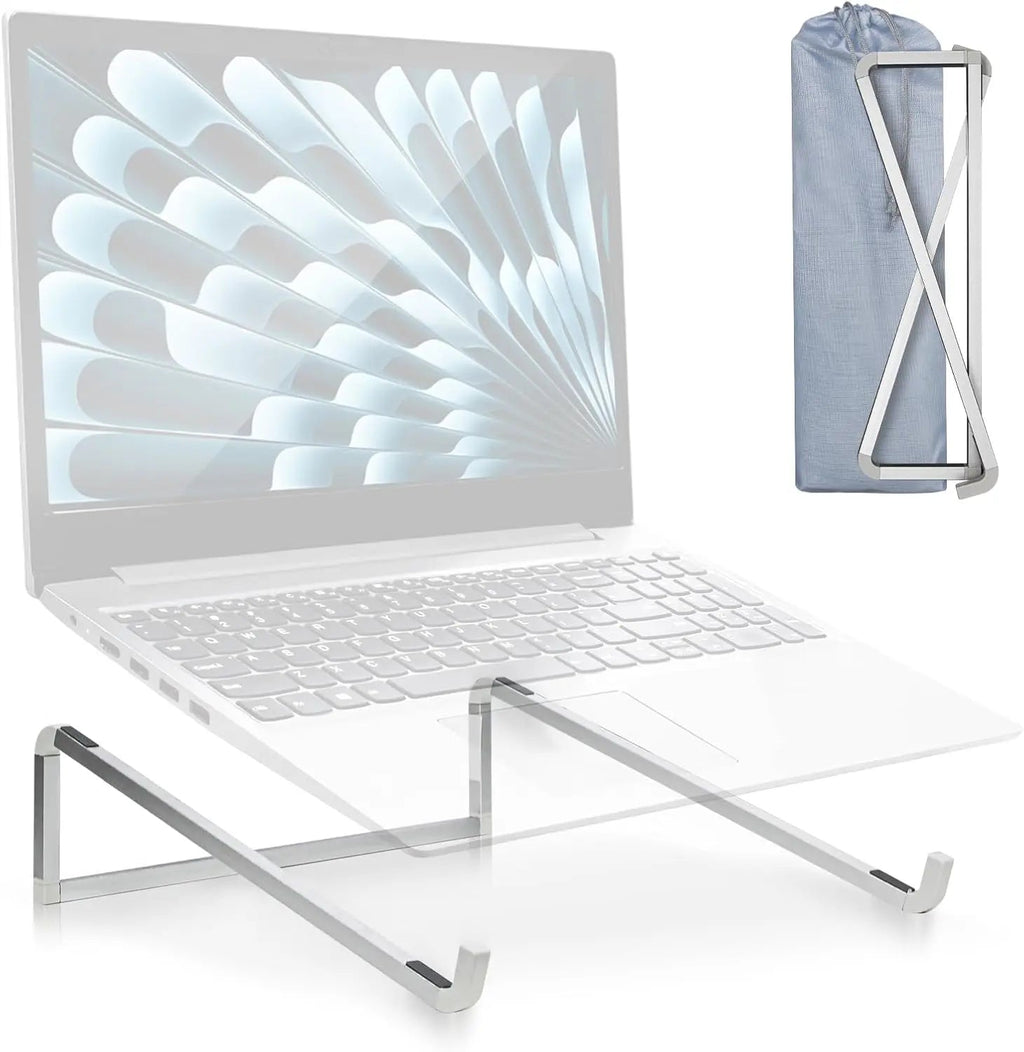 A Foldable Laptop Stand Suitable for Desktops, A Universal Laptop Ventilation Stand in Silvery Eagle Beacon