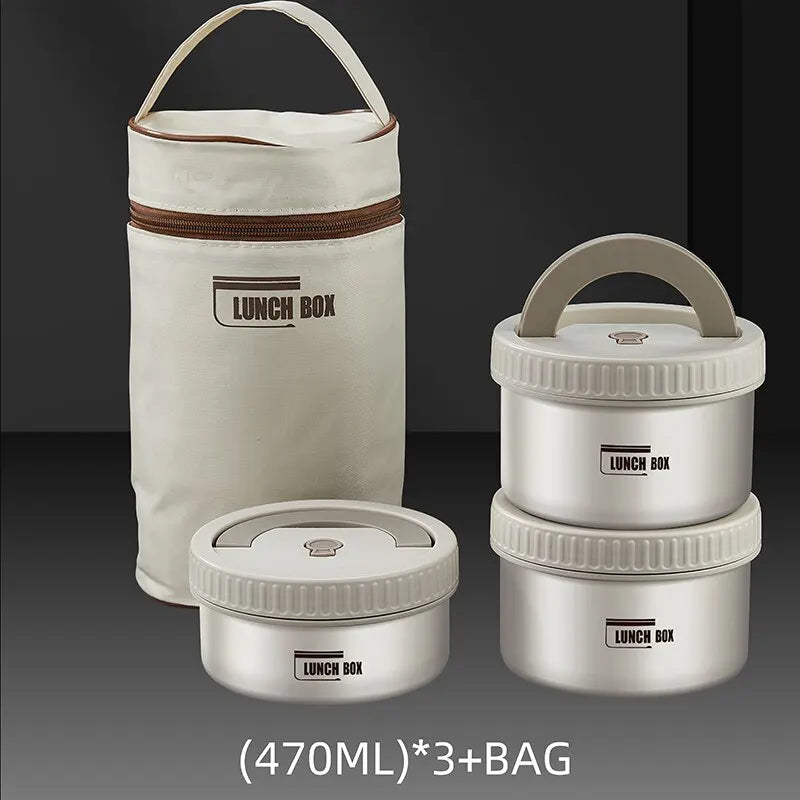 Lunch Box Portable Insulated Lunch Container Set Stackable Bento Stainless Steel Lunch Container Eagle Aerie