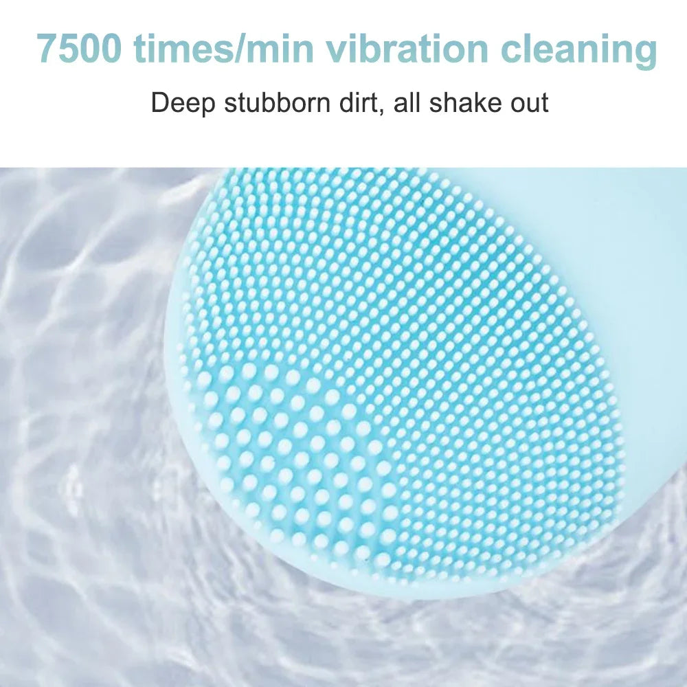 Electric Facial Cleansing Brush Face Skin Care Tools Waterproof Silicone Sonic Cleanser Facial Eagle Beacon