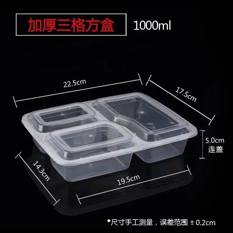 Plastic Reusable Bento Box Meal Storage Food Prep Lunch Box 1/2/3 Compartment Reusable Microwavable Containers Home Lunchbox Eagle Aerie