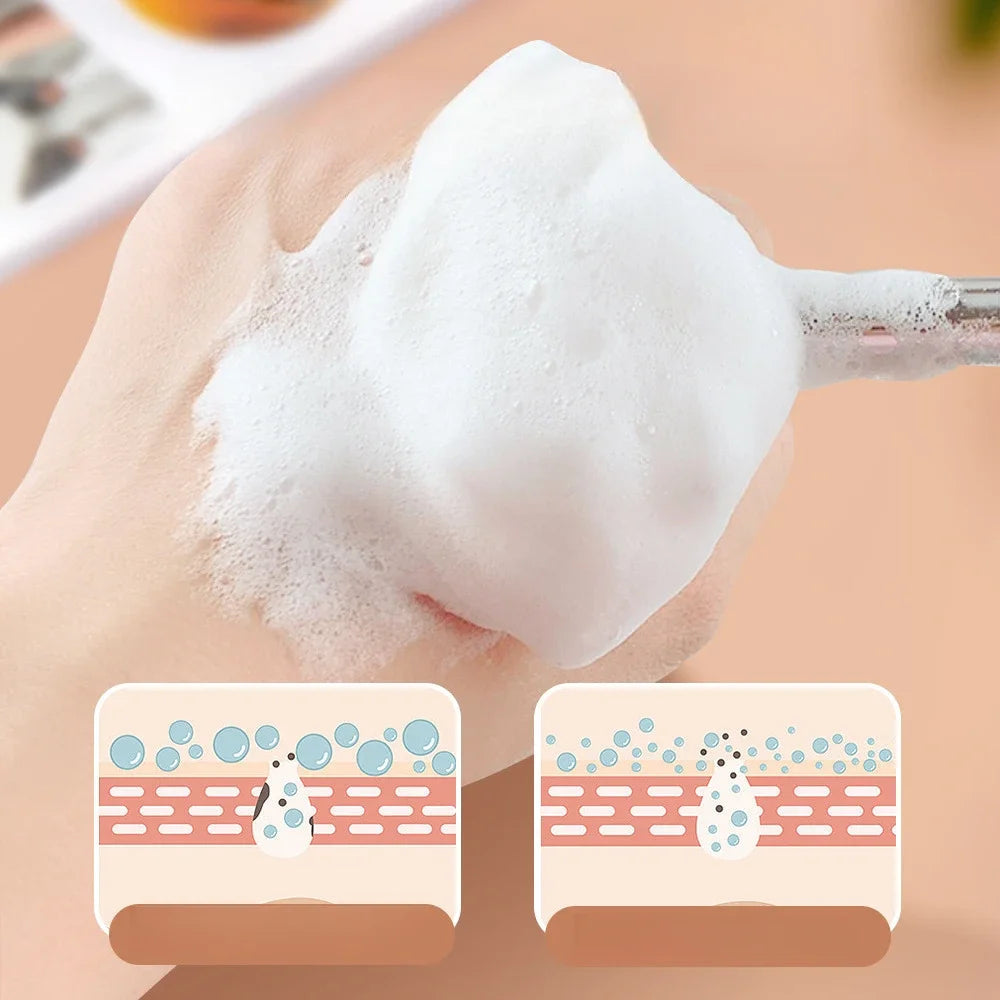 Facial Cleanser Brush Soft Face Massage Fan Wash Brush Pore Cleanning Exfoliating Beauty Face Mask Brush Portable Skin Care Tool Eagle Beacon