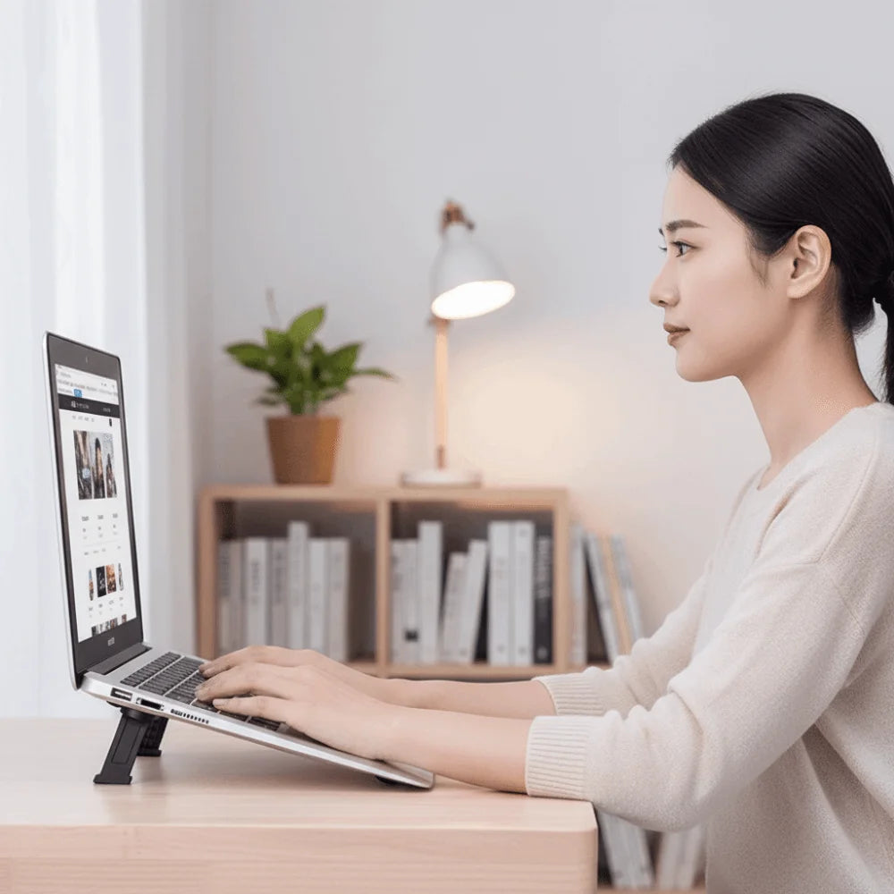 Foldable Design Laptop Stand Height-Adjustable Portable Notebook Stand Heat Dissipation Lightweight Cooling Bracket Study Use Eagle Beacon