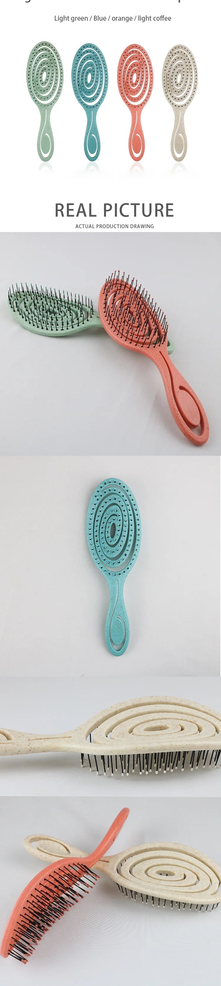 Hair Massage Comb Bristle Nylon Hairbrush Curly Detangle Hair Brush for Salon Hairdressing Tools Eagle Beacon